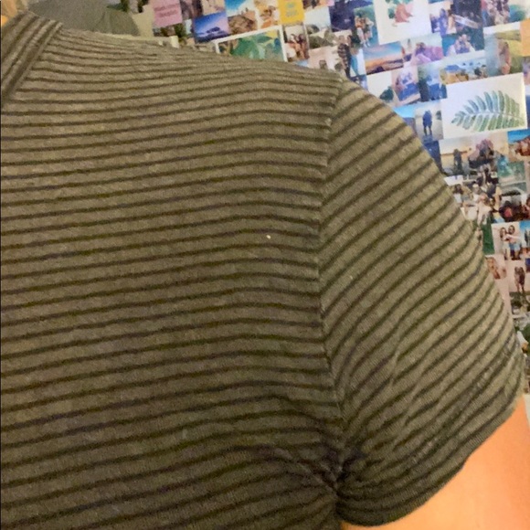 green and black striped brandy melville t shirt - Picture 2 of 3